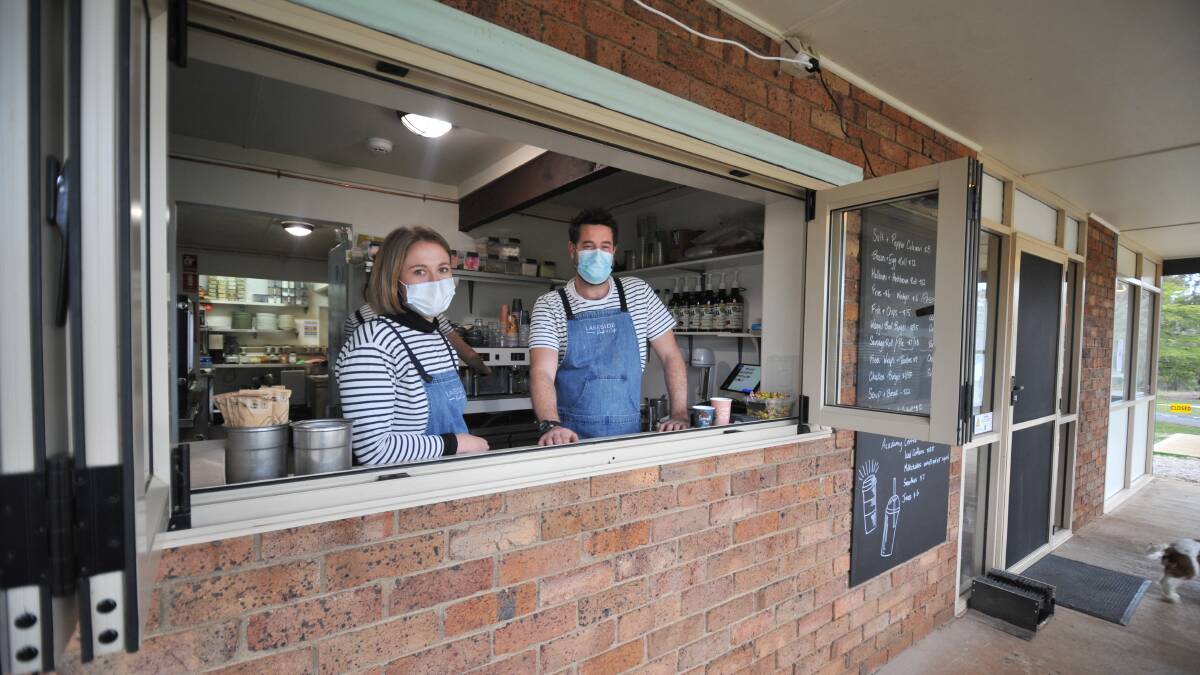 OPEN: Lakeside Kiosk & Cafe owners Clare and Matthew Bremerkamp have opened at Lake Canobolas. Photo: JUDE KEOGH