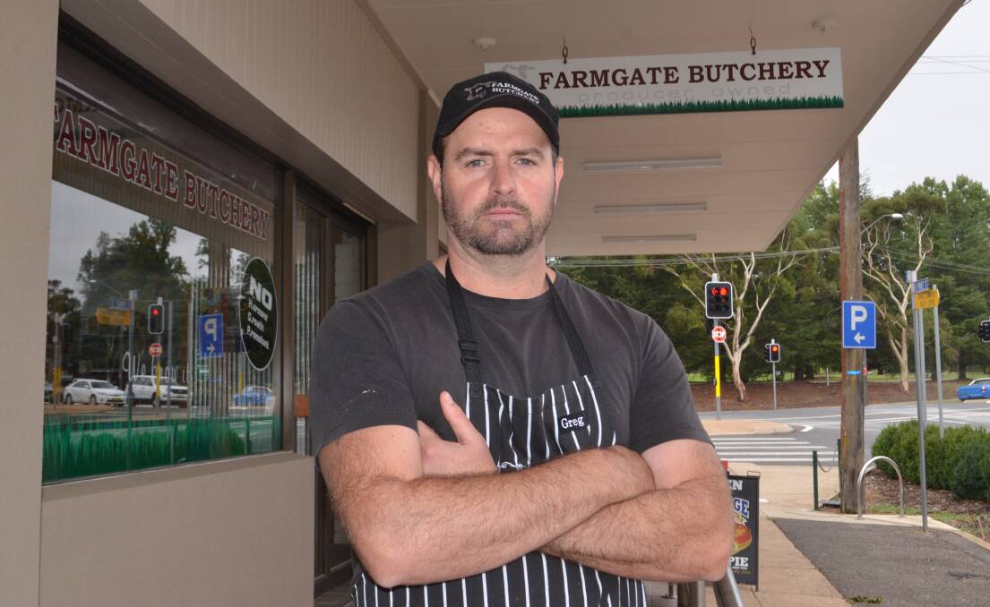 NO NOTICE: Farmgate Butchery business owner Greg Pearce said he has lost thousands of dollars due to road closures in Prince Street, which he wasn't given prior notice of. 