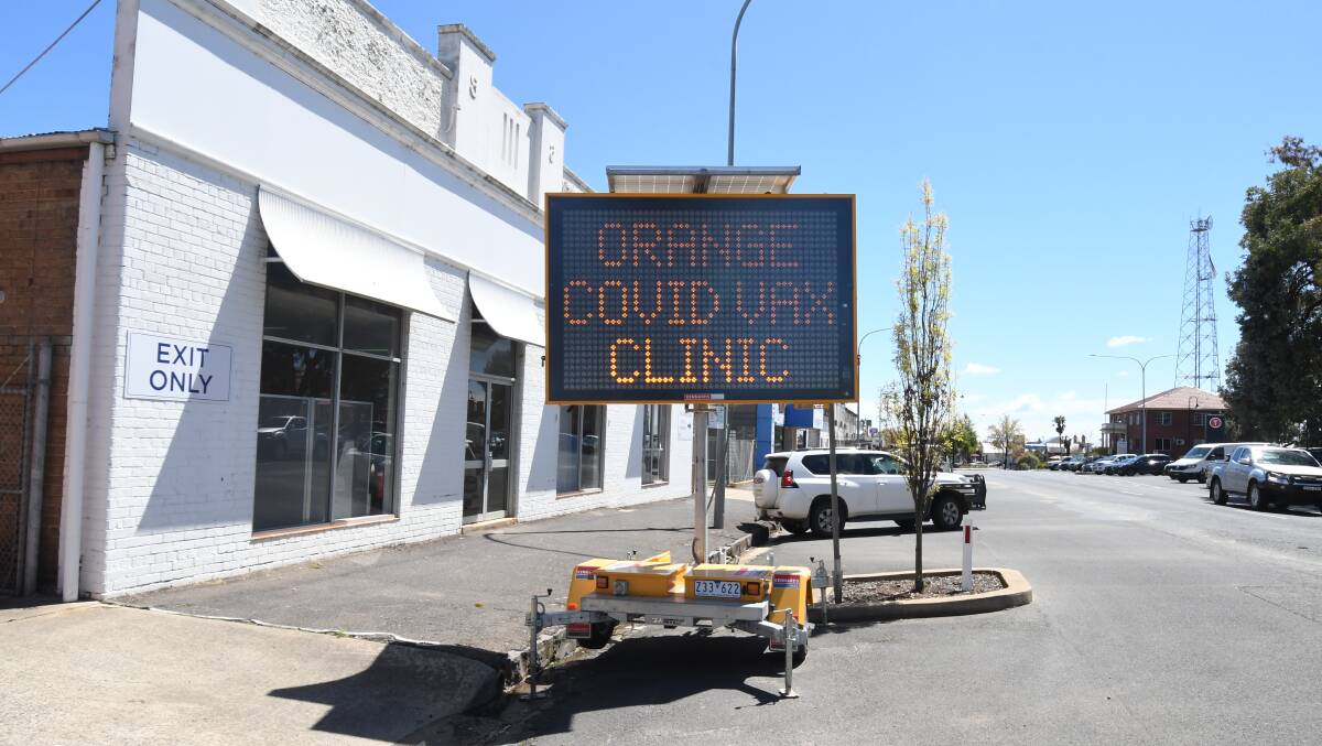 VAX CLINIC: The Orange vaccination hub is still taking appointments and a mobile vaccine service will visit smaller towns and villages next week. FILE PHOTO