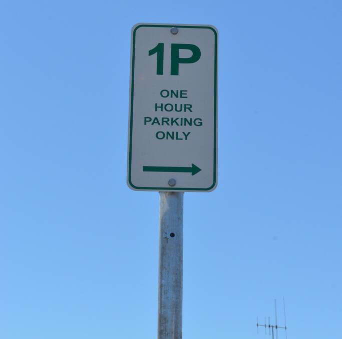 The new sign in the McNamara Street car park.