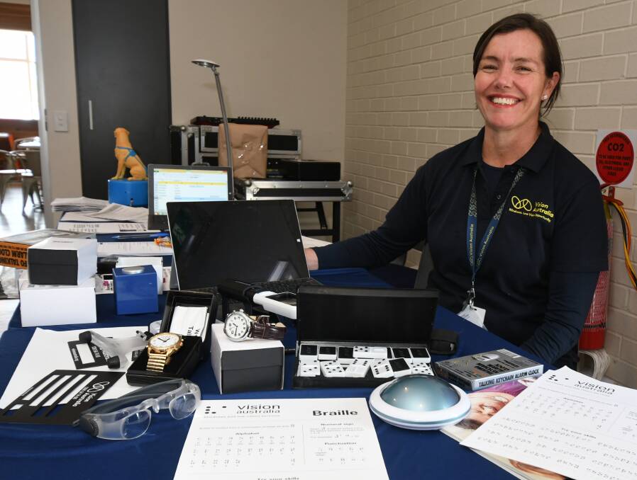 FRIENDLY ENVIRONMENT: Vision Australia orthoptist Noni Hoskin helps people with vision impairment and says she loves working with clients. Photo: JUDE KEOGH