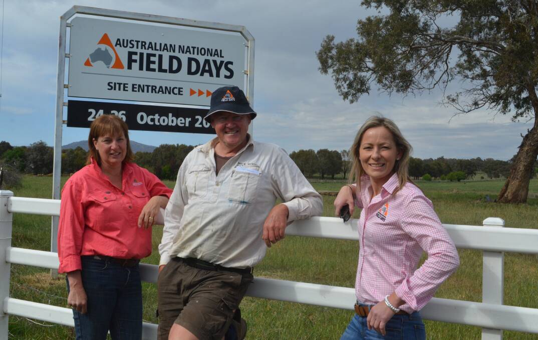 OPTIMISM: Australian National Field Days manager Jayne West, grounds manager Mick Wood and accounts manager Bree McMinn. Photo: TANYA MARSCHKE
