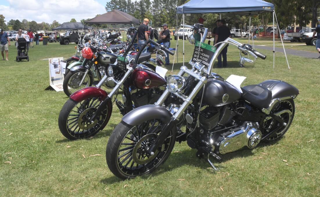 BIKES: Motorbikes were also on display at the event. Photo: JUDE KEOGH