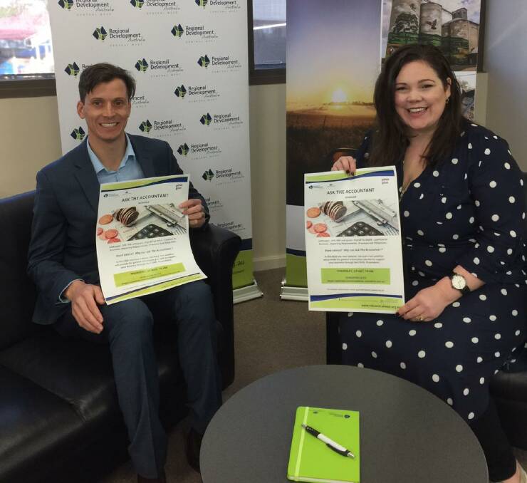 HELP FOR BUSINESS: RDA Central West CEO, Sam Harma with Bo Neist from pmwPlus will provide an Ask the Accountant webinar. Photo: SUPPLIED
