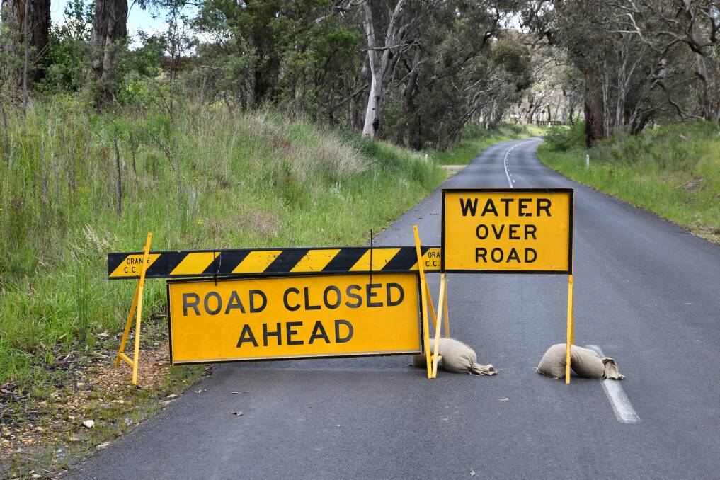 Many roads around Orange were closed and damaged as a result of recent flooding. Picture by Carla Freedman