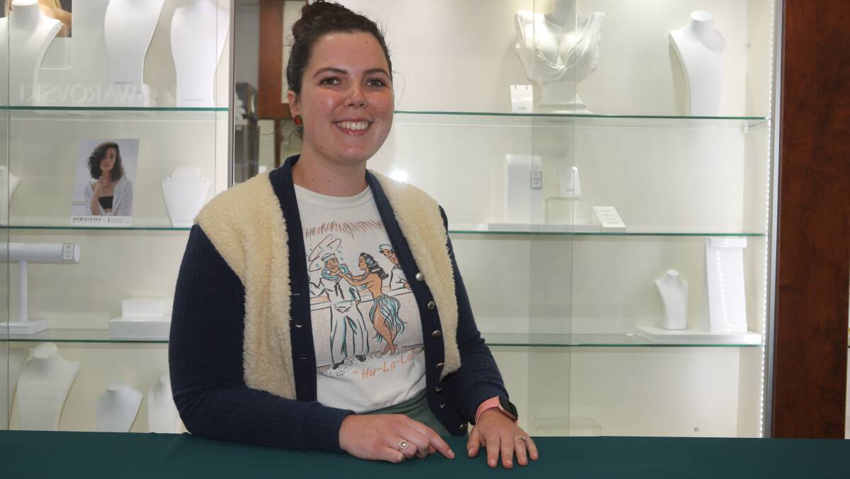 BUDGET TOOL: Regency Jewellers marketing coordinator Emma Crisp said although the Summer Street shop is closed due to coronavirus restrictions, online sales are going well with 90 per cent involving Afterpay. Photo: CARLA FREEDMAN
