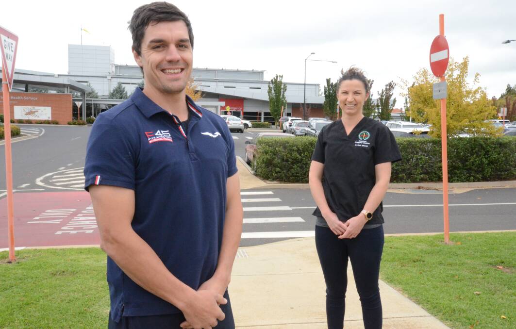 FREE MEMBERSHIP: F45 Training Orange manager Sam Powell with Dr Fiona Stewart is providing memberships for emergency department and intensive care unit doctors and nurses at Orange hospital. Photo: JUDE KEOGH