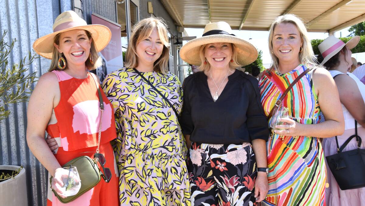 Sophie Calchera, Emily Mann, domestic violence campaigner Rosie Batty and Maddy Young at the Birds in the Bush fundraising event. Picture by Carla Freedman