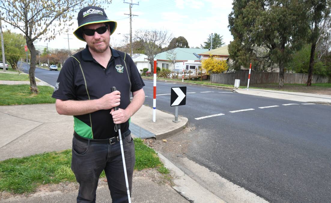 ASK BEFORE HELPING: Joel Everett has a vision impairment and welcomes people who want to offer him assistance but says they should ask first. Photo: JUDE KEOGH