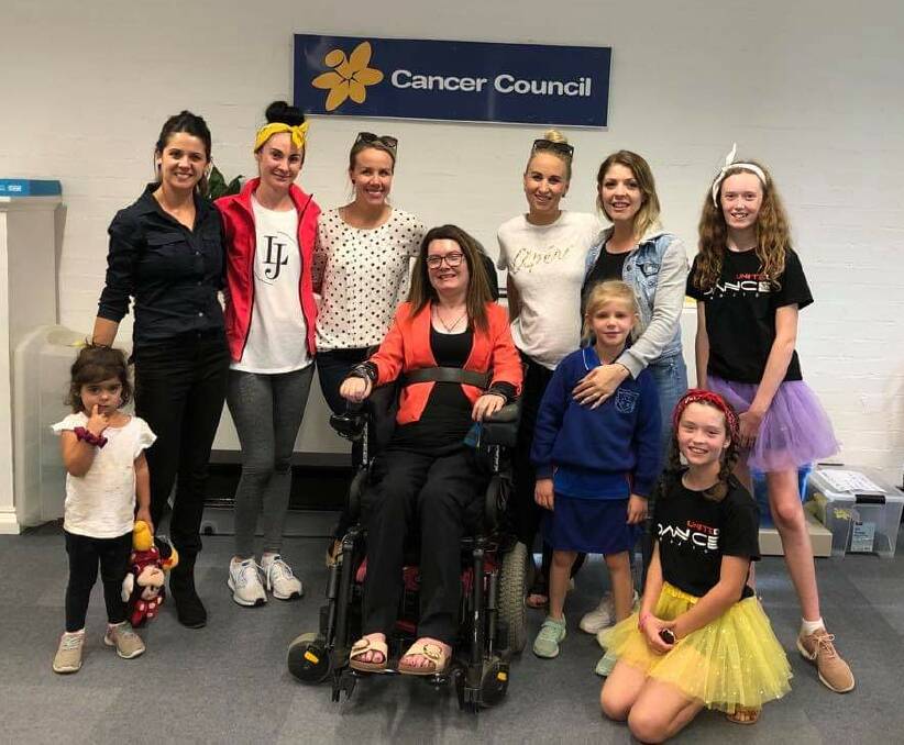 READY TO RELAY: Steph's Sass Squad members, from left Tilly and Jenna Hattersley, Regan Puata, Michelle Armstrong, Nicole Sugden, Anna Sutton, Aaliyah Puata, Justine Tranfaglia, Lyla and Ally Luxford. Photo: SUPPLIED 