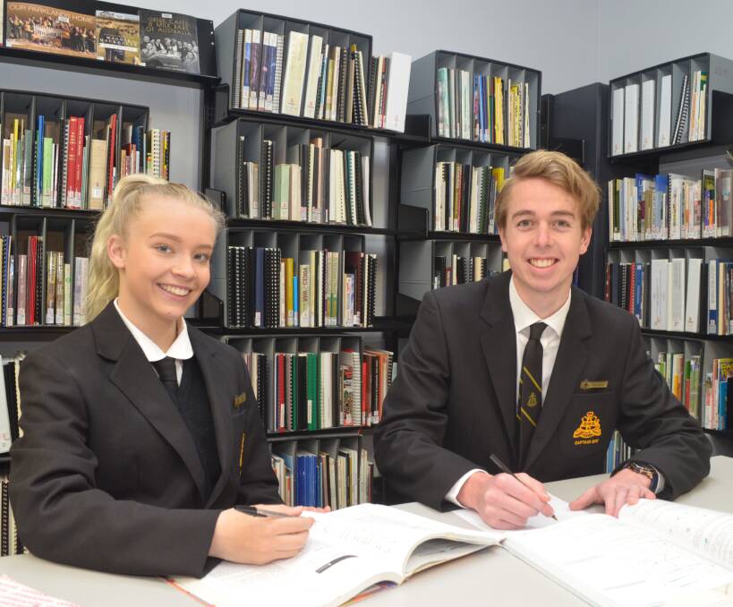 PREPARED: Orange High School students Tori Writer and Hugh Duffield are ready for their HSC exams to start. Photo: TANYA MARSCHKE