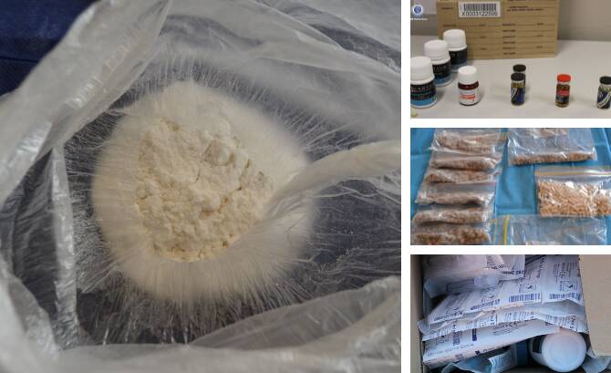 SEIZED: Cocaine and other drugs seized during the Strike Force Pimm investigation. Photos: NSW POLICE