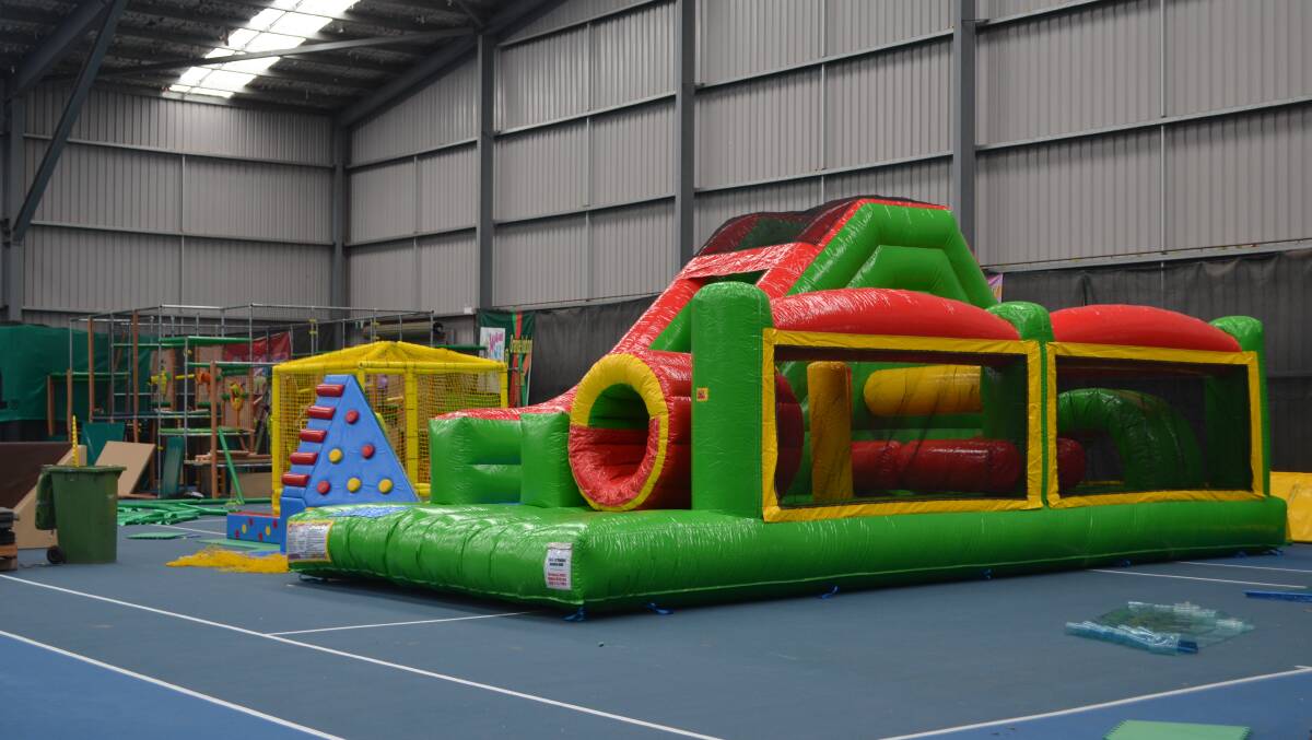 BE ACTIVE: Contruction underway on the indoor playground that will be open at the Orange Indoor Tennis Centre this year. Photo: SUPPLIED