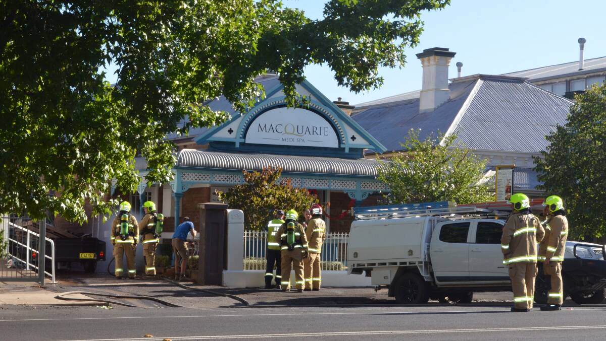 Emergency services responded to a ruptured gas leak in Byng Street, near the intersection with Anson Street on Tuesday.