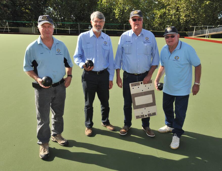 PET PROJECT: Club members Neil Cameron, Reddall Leslie, Pat Kilby and Lester Ellem raise funds for early detection machine for prostate cancer.