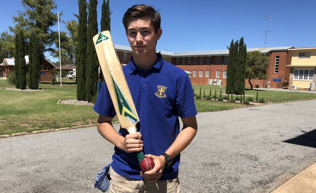 AMAZING EFFORT: Orange City junior Jock Yelland, from Manildra, took 9-2 off four overs for Yanco Agricultural High School on Wednesday. Photo: DAILY ADVERTISER