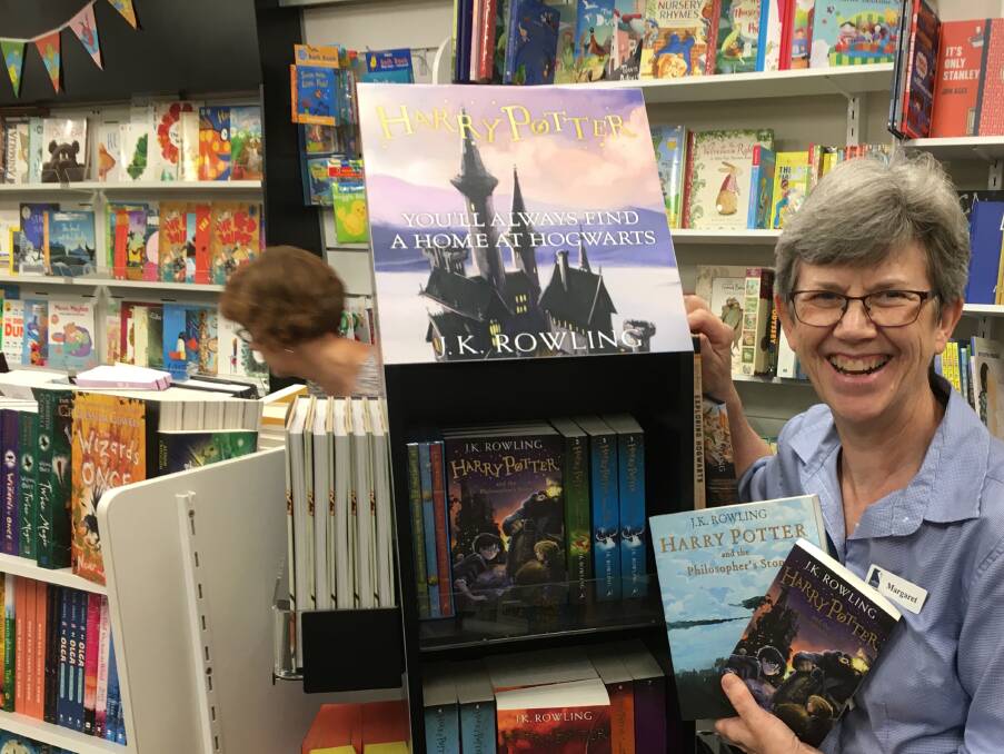 POTTER MAGIC: Margaret Schwebel from Collins Booksellers said the boy wizard has been a "good friend" of the store for 20 years. Photo: PETER HOLMES.