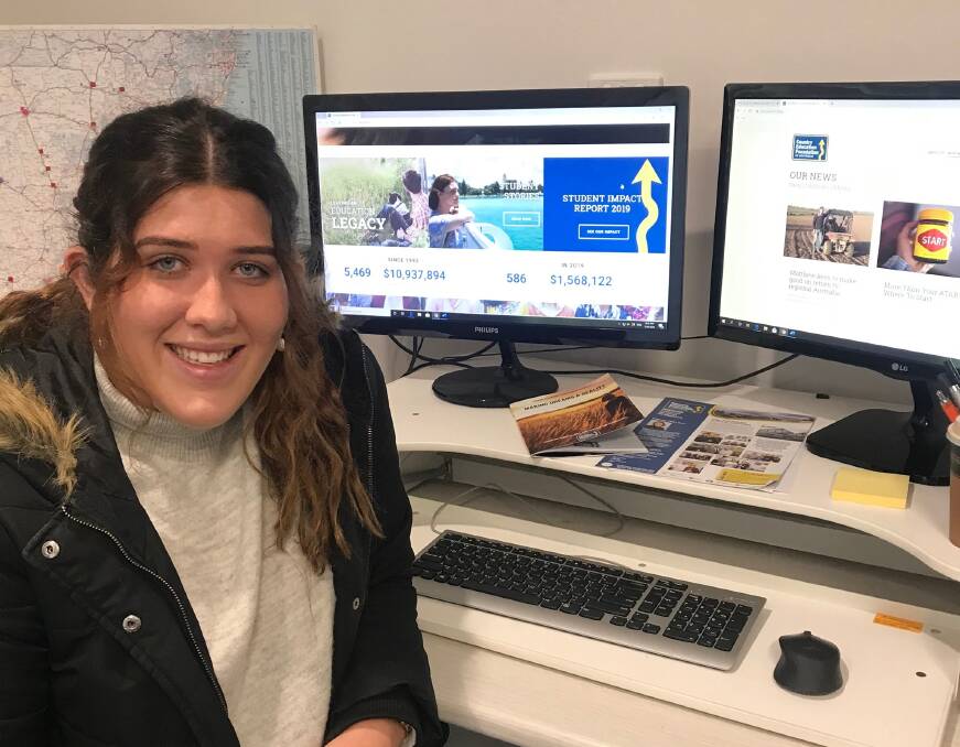 BETTER BYTES: University of Sydney student Emily Wooding got a laptop with assistance from the Country Education Foundation. Photo: Supplied.