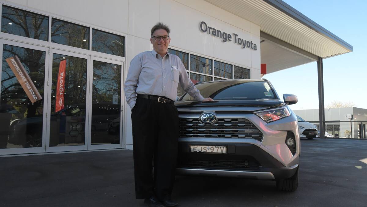 HOT HYBRIDS: Orange Toyota's new vehicles manager, Blair Blashki, says interest among locals in the hybrid RAV4 is on the rise. Since the first Prius, Toyota has introduced a range of hybrid models. Photo: CARLA FREEDMAN.