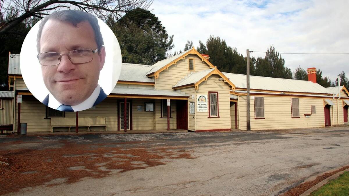 SECOND CHANCE: Aaron Pearson (inset) has started a campaign to have Molong Railway Station reopened. The station, which closed in 1992, currently houses Molong Library. Photos: SUPPLIED.