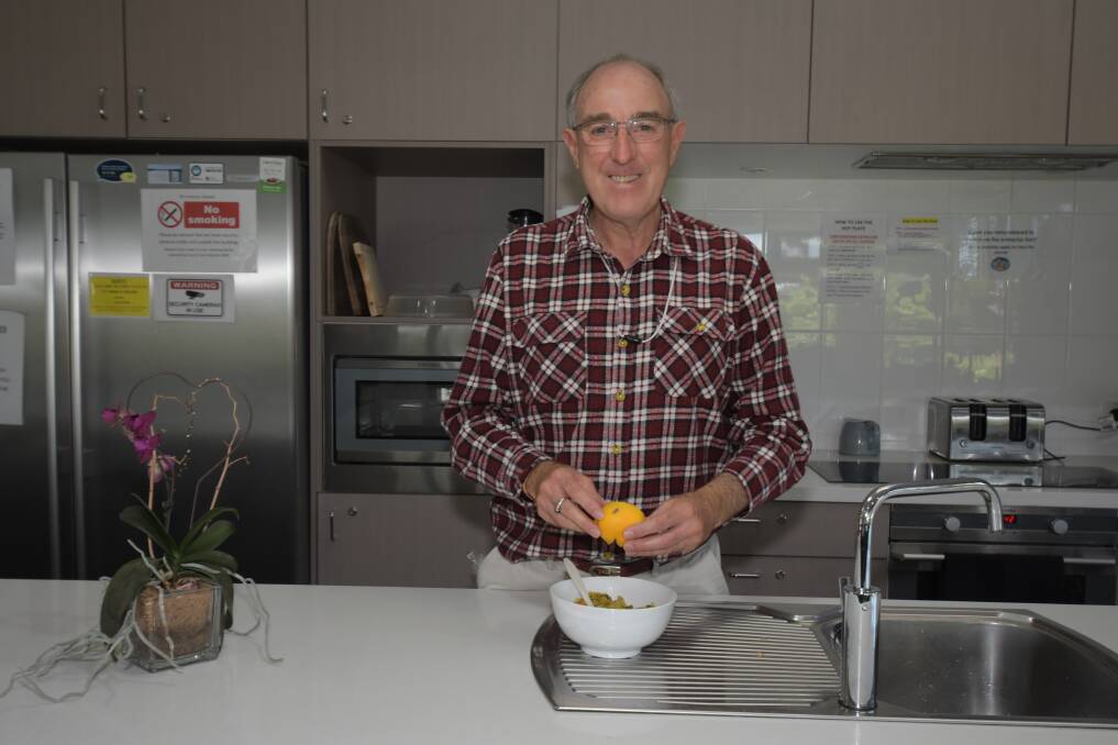RETREAT: Cancer patient David McLennan from Dubbo prepares a curry at Western Care Lodge. He is undergoing 25 chemotherapy sessions. Photo: CARLA FREEDMAN.