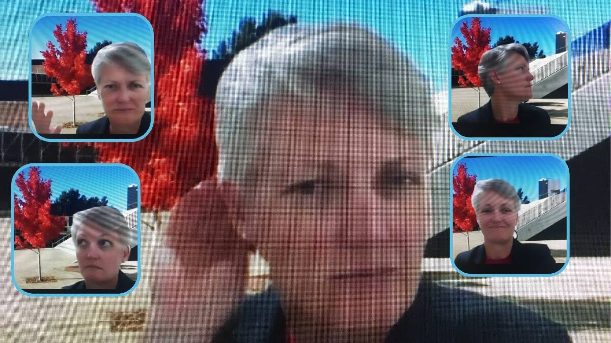 HMM?: Cr Joanne McRae during Tuesday night's Orange City Council meeting, which she attended via Zoom. On numerous occasions she was unable to hear proceedings. 