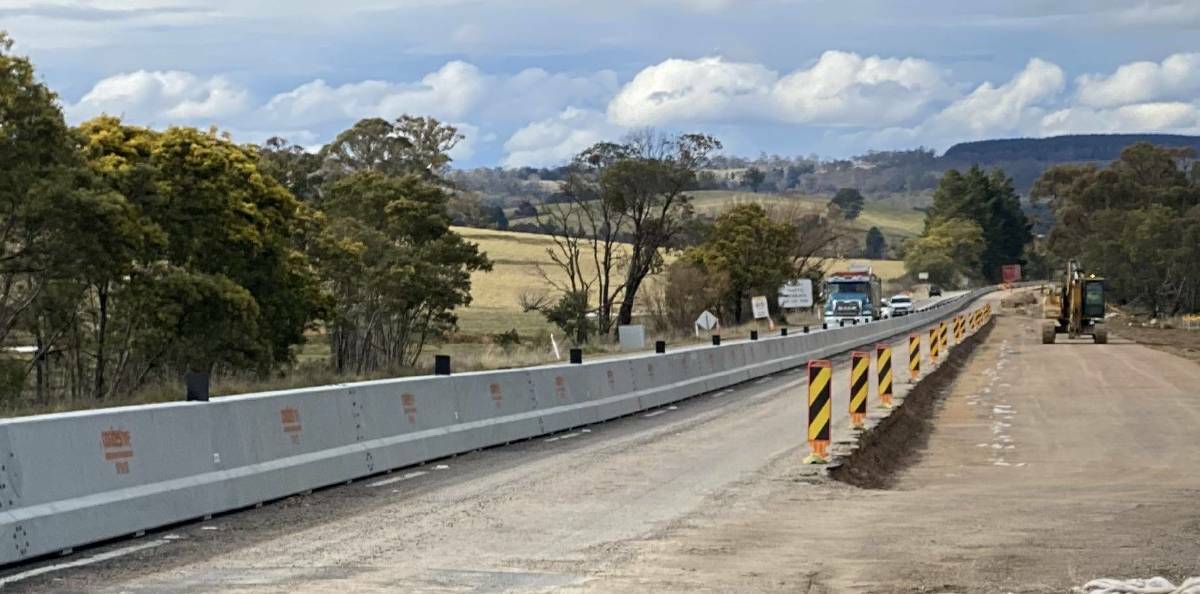 WIDENING: Roadworks on the Great Western Highway in September. Photo: SUPPLIED. 