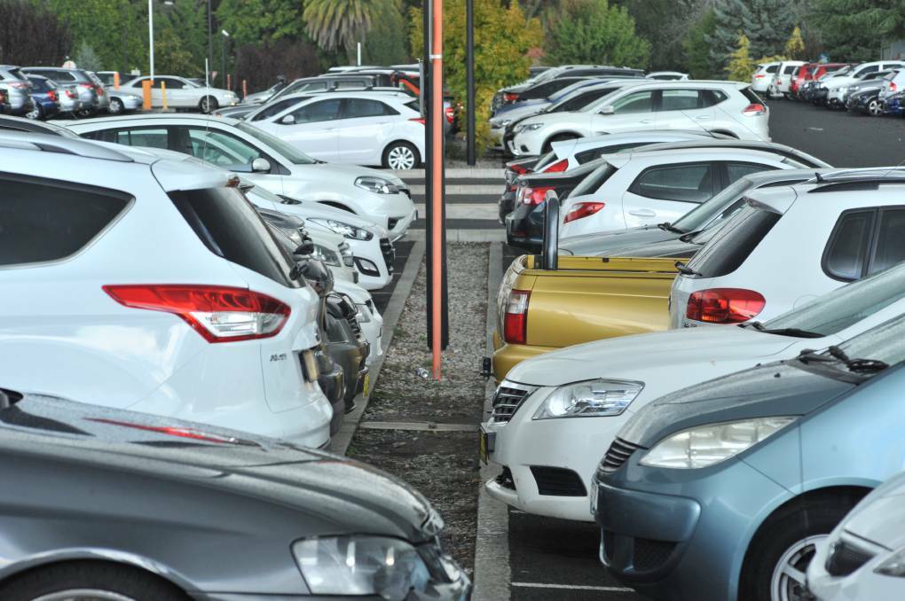 SPACE: Parking at Orange Hospital is often at a premium, particularly in the front car park. Photo: JUDE KEOGH.

