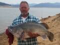 Garth Collins with a Murray Cod caught at Wyangala Dam.