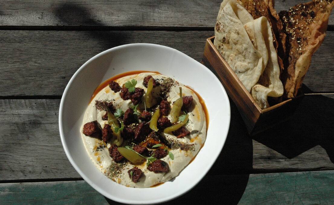 PEOPLE PLEASER: Charred's Hummus with Sucuk & Guandillias is always popular,