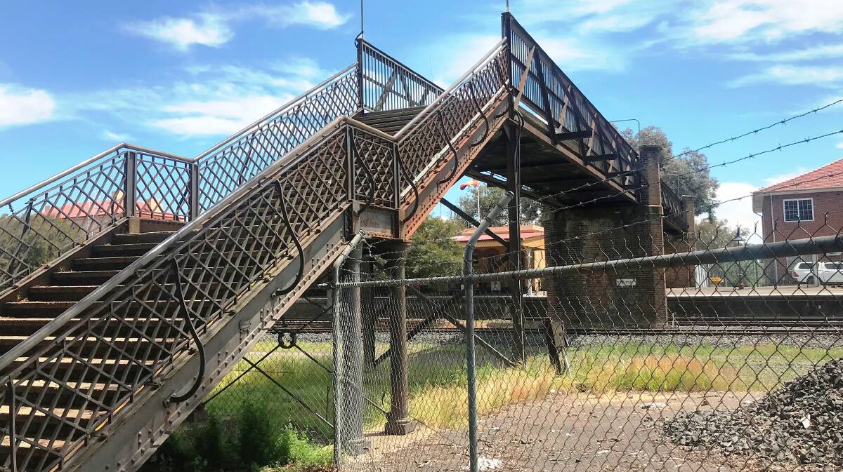 TOUGH JOB: There's suggestions to build a lift on either side of this railway pedestrian overbridge but how they'll do that is anybody's guess.