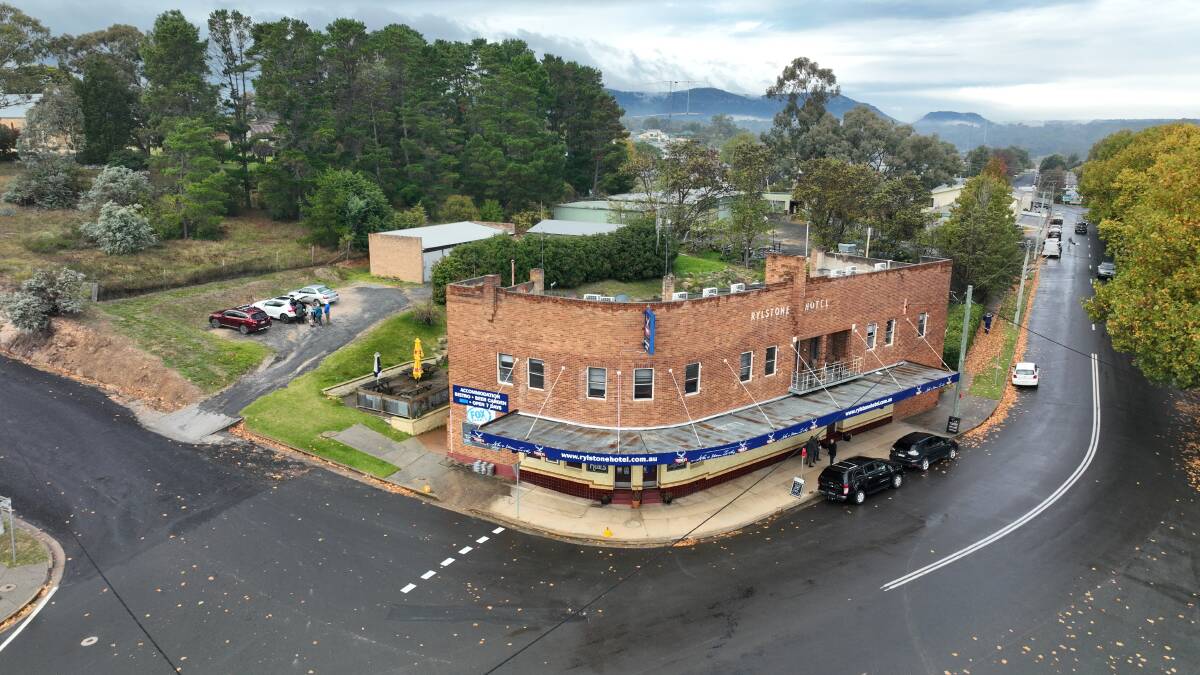The Rylstone Hotel on the corner of Louee and Cudgegong streets is heading to auction next month.