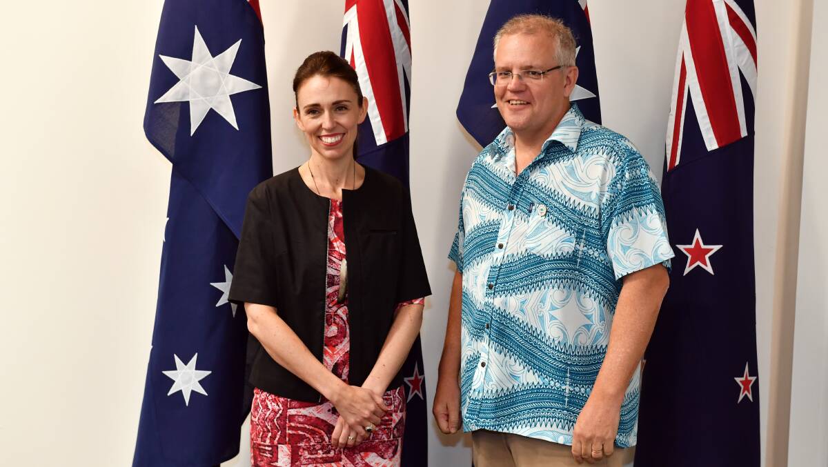 CONTROVERSY: New Zealand prime minister Jacinda Arden with Australia's prime minister Scott Morrison.