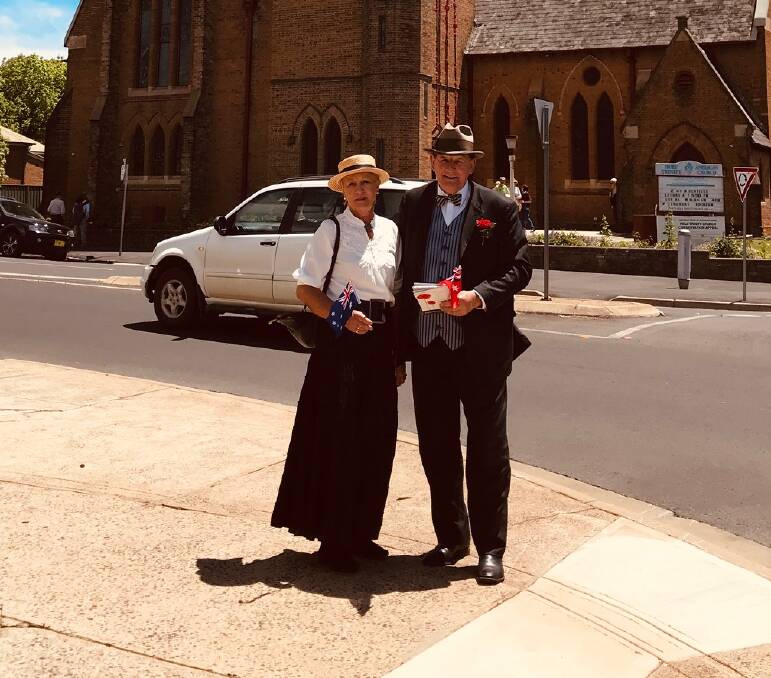 GREAT DAY: "A big thank to all the folk who came along dressed in period dress, the pre-1918 cars, the staff of OCC, and the staff of OCTEC," Reg Kidd with wife Kerry.