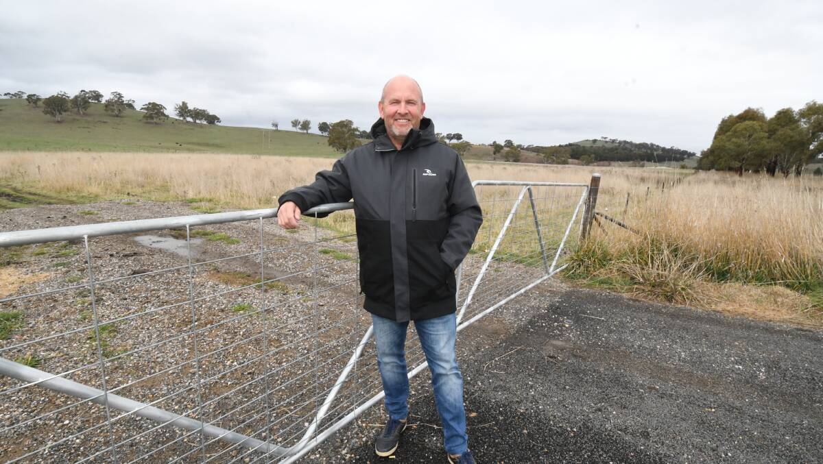 READY TO ROLL: Orange City Council's sport and recreation committee chair Jason Hamling at the site of the new sporting precinct. Photo: JUDE KEOGH.