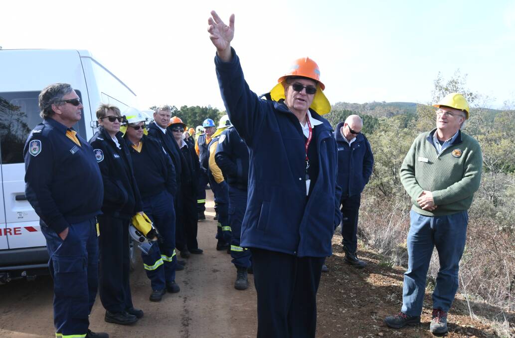 SITE INSPECTION: Canobolas Zone manager Superindendant David Hoadley leads the site visit. PHOTOS: JUDE KEOGH0726jkcanob1