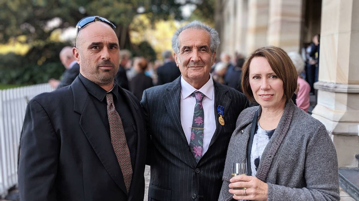 HAPPY DAYS: Riccardo and Alf Manciagli with Alf's partner Linda Gleeson. Photo: SUPPLIED.
