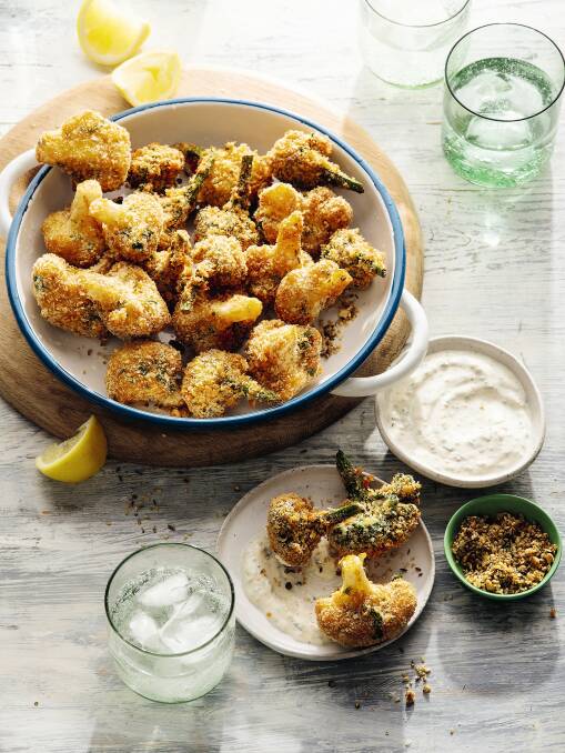 Broccoli and cauliflower hand-around fritters. Picture by Alan Benson