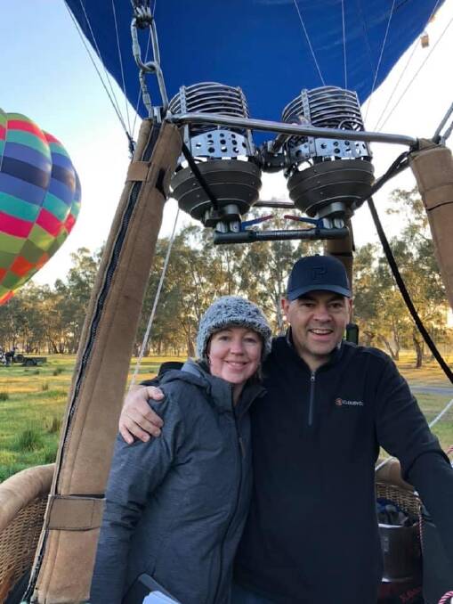 SKY'S THE LIMIT: A love of ballooning brought Tania and Francois Steyn to the Benalla region.