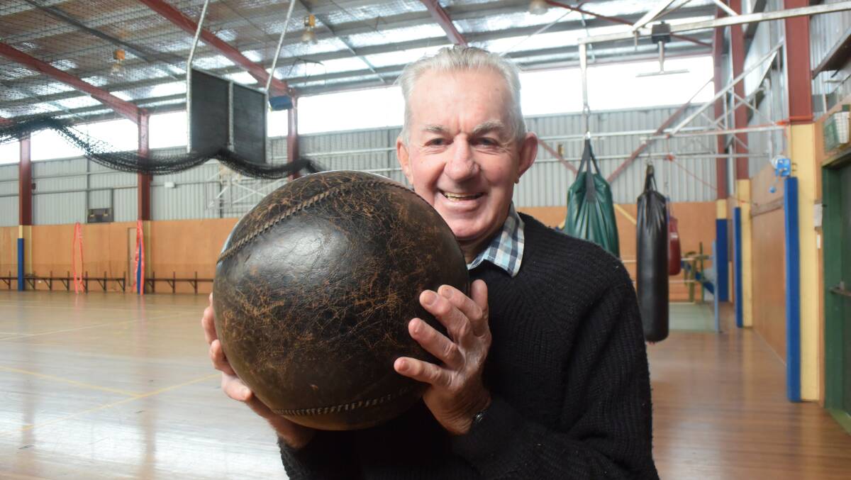 Brian Darby, once the other half of Moy and Darby, in the sports gym he helped fund at Dorrigo.