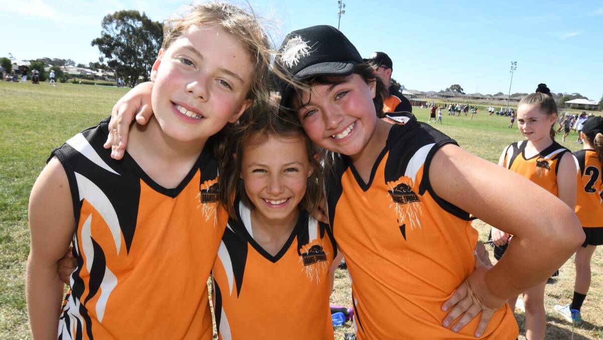 BEST IN THE WEST: Georgie Wishart, Cleo Graystone and Ella Parry-Jones helped the Orange Thunder to a 10th consecutive Club Championship crown. Photo: JUDE KEOGH