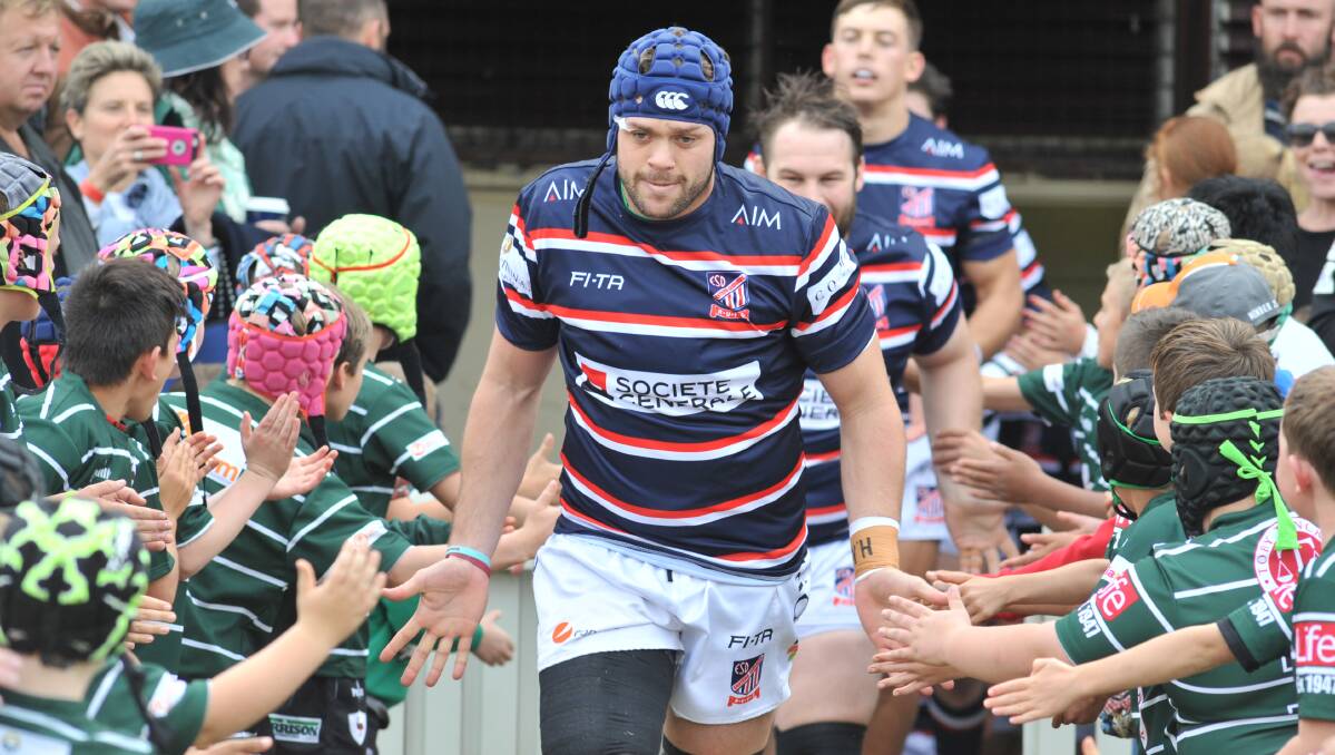 BEASTIE BOYS: Easts skipper Tim Buchanan runs onto Wade Park last year. His club's third, fourth and fifth XVs will head to Canowindra on Saturday afternoon. Photo: JUDE KEOGH