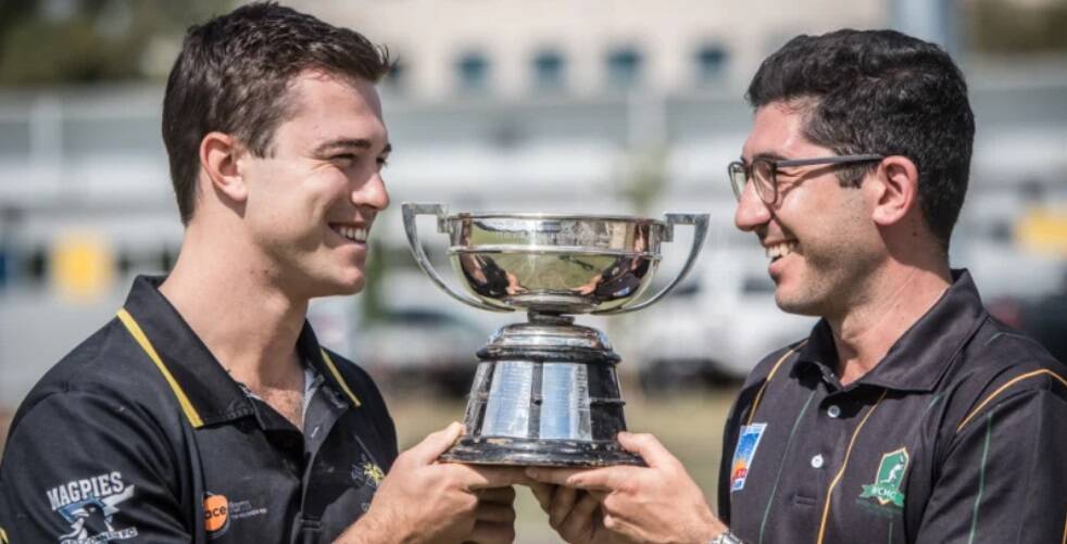 THE PRIZE: Ginninderra's Rhys Healey (left) and Weston Creek-Molonglo's Tom Atallah will battle for the Douglas Cup. Photo: KARLEEN MINNEY