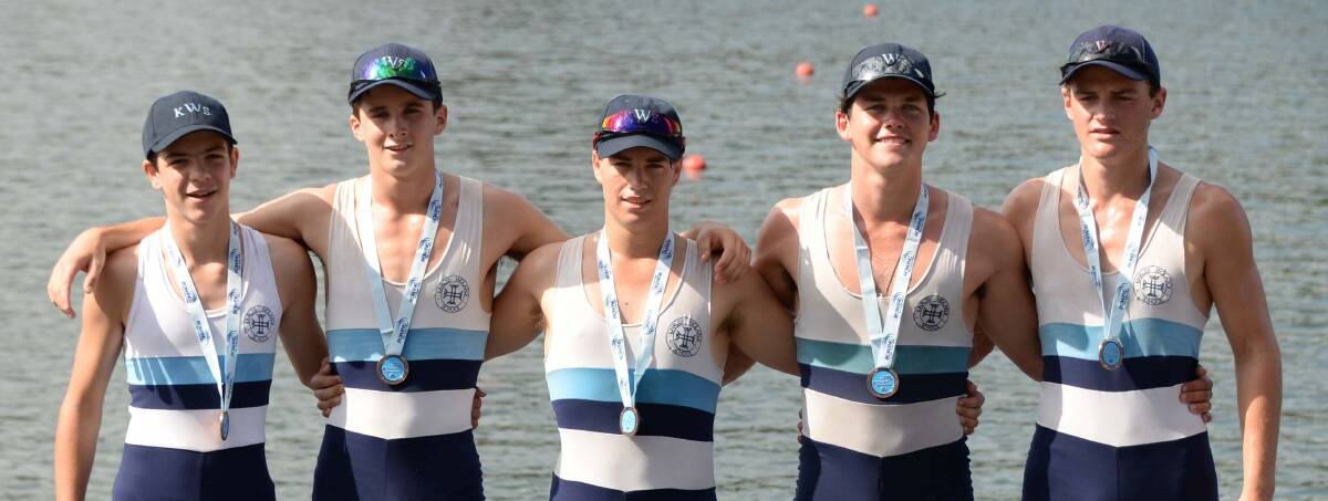 BRONZES AUSSIES: Kinross' Champion Schoolboy Four bronze medal-winning crew. Photo: CONTRIBUTED