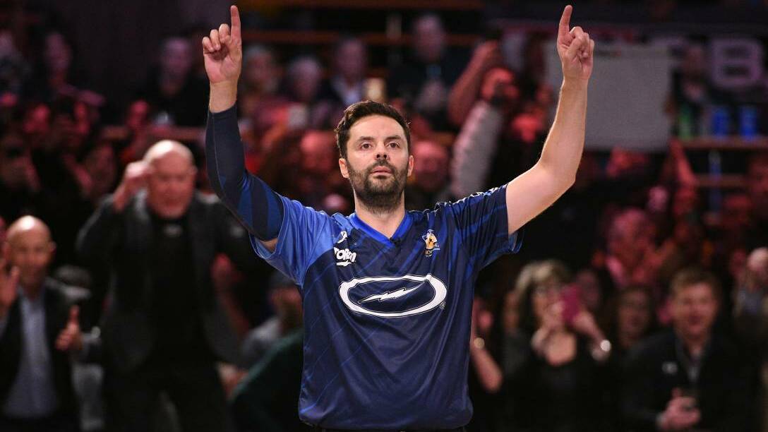 CHANGING THE GAME: Jason Belmonte celebrates his World Championship win earlier this year, which pushed him to the top of the tour's Major winners list. Photo: PBA MEDIA