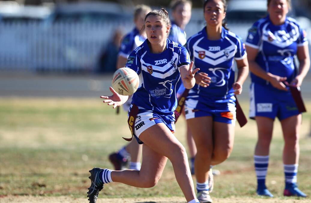 COMBINATIONS: Meredith Jones lines up in Group 10's back-row, she's certain the side's established combinations will link up perfectly at the next level. Photo: PHIL BLATCH