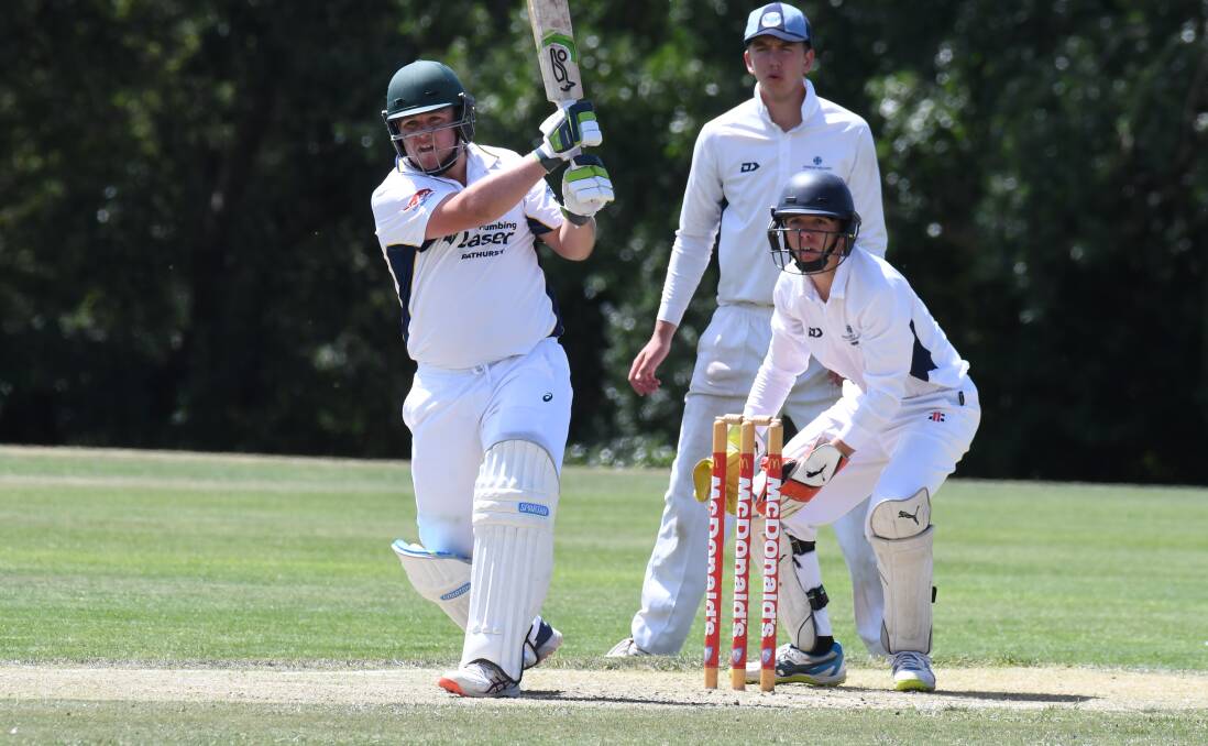 LEADER: Andrew Brown finished unbeaten on 73 on Saturday afternoon. His dig combined with Matt Fearnley's 10-wicket match haul to lead St Pat's Old Boys' easy win. Photo: CARLA FREEDMAN