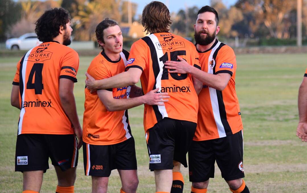 CHARGING BULLS: The Dubbo Bulls won last year's league in this orange, black and white strip... so of course they're not going to change it in 2021. Photo: AMY McINTYRE