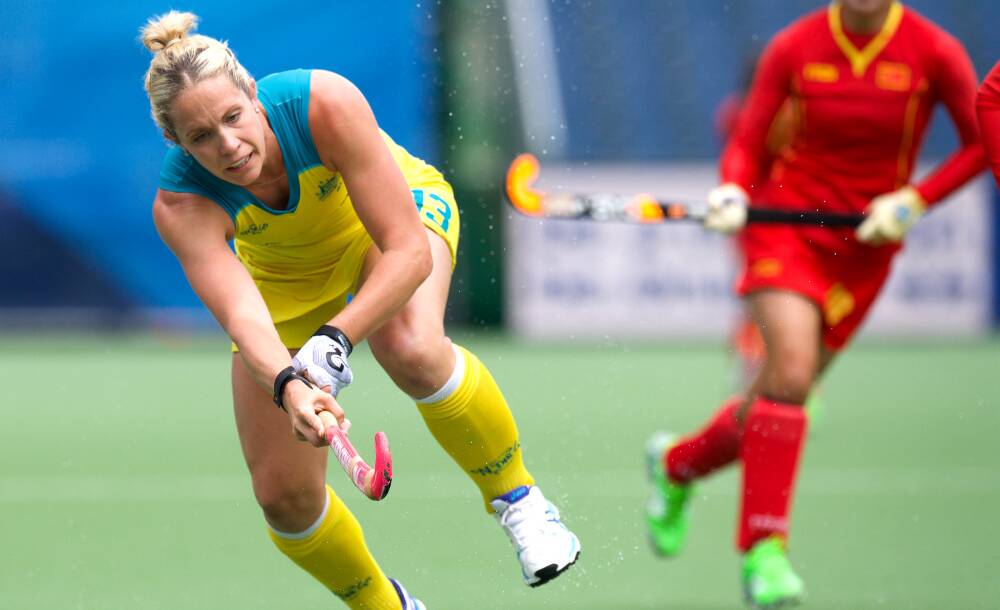 FLYING OUT: Edwina Bone and her Hockeyroos flew out on Wednesday. Photo: WORLD SPORT PIX