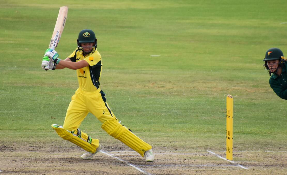 WORLD STAGE: Phoebe Litchfield will don green and gold again as part of the Cricket Australia XI that faces Sri Lanka on Friday. Photo: CATHERINE LITCHFIELD